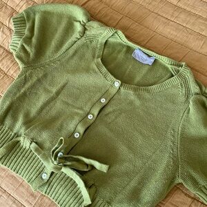 Everlane green knit cardigan